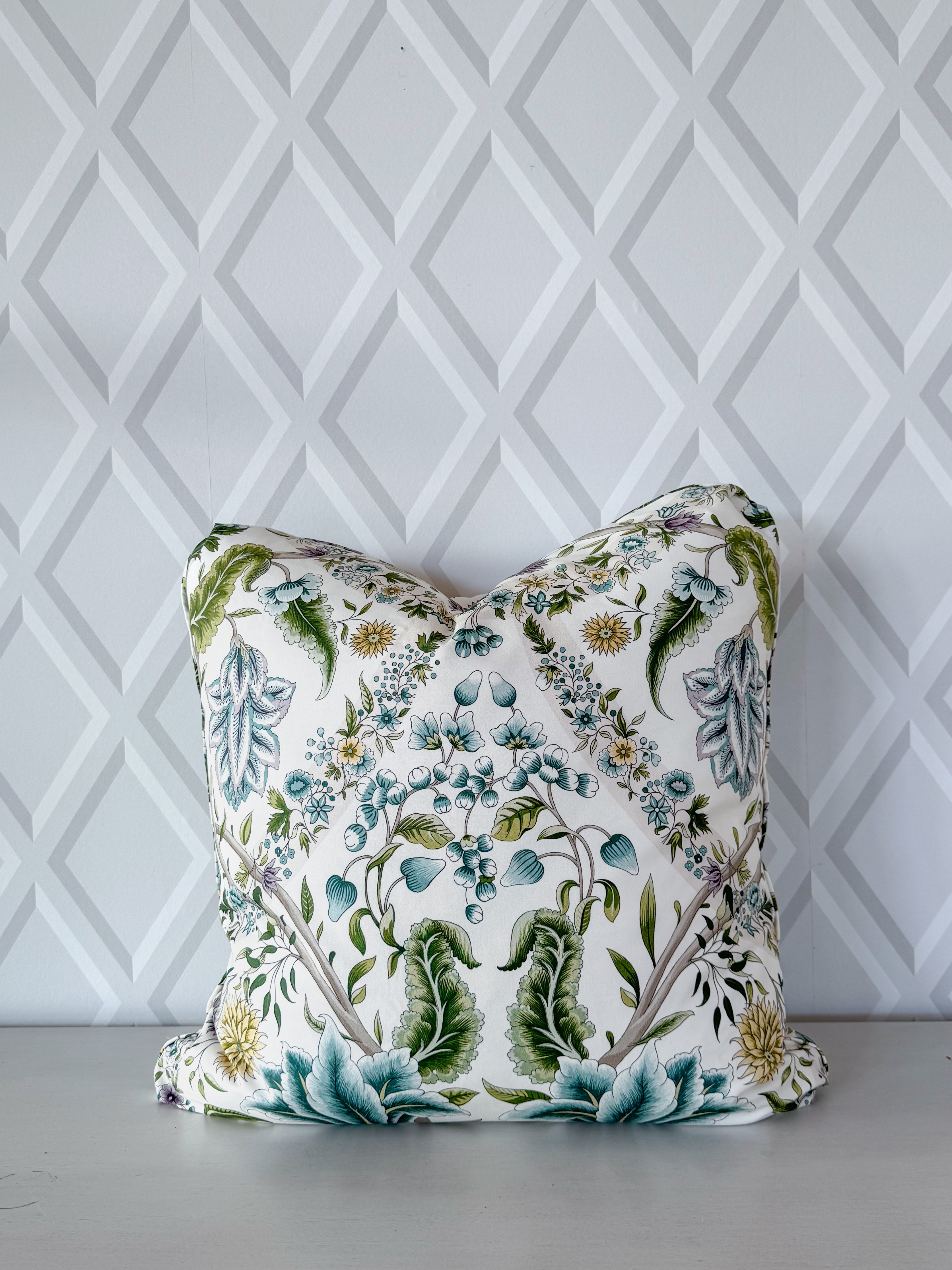 Clarence House Broceliande Floral Botanical Pillow