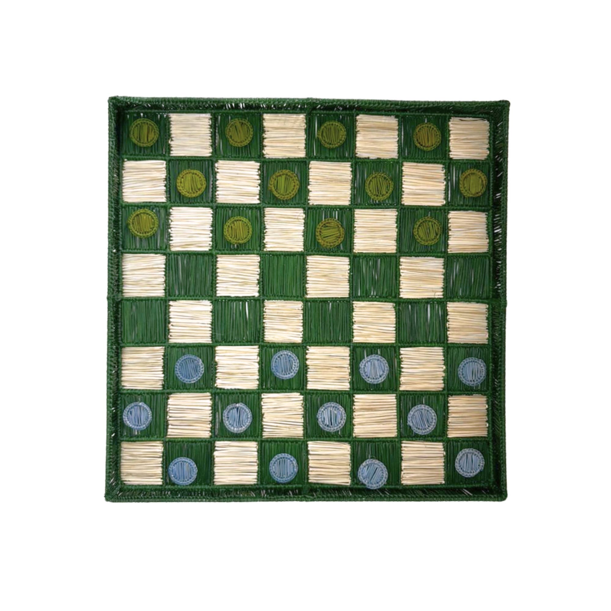Raffia Checkers Board Game