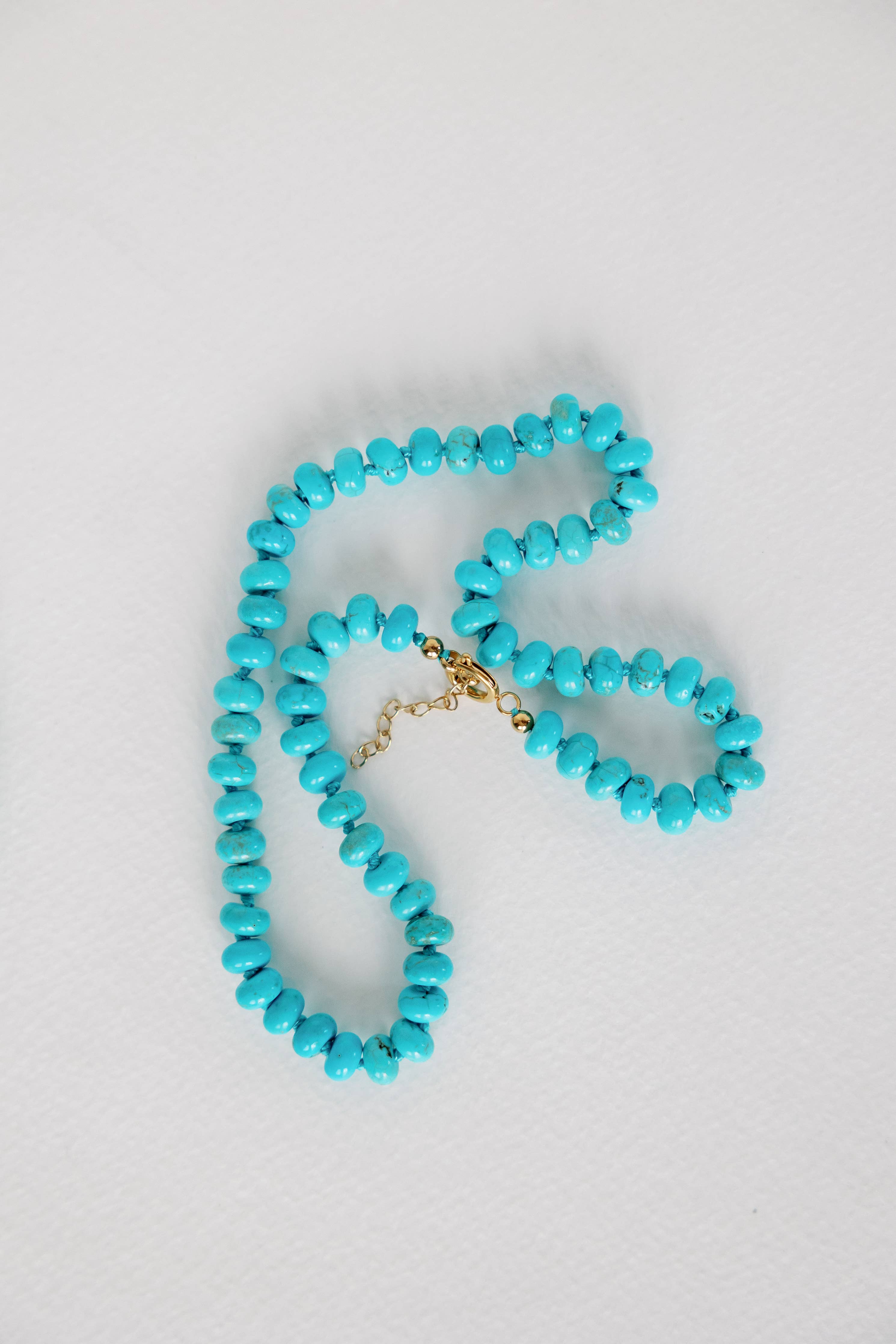 16.5" Genuine Turquoise Choker Candy Necklace