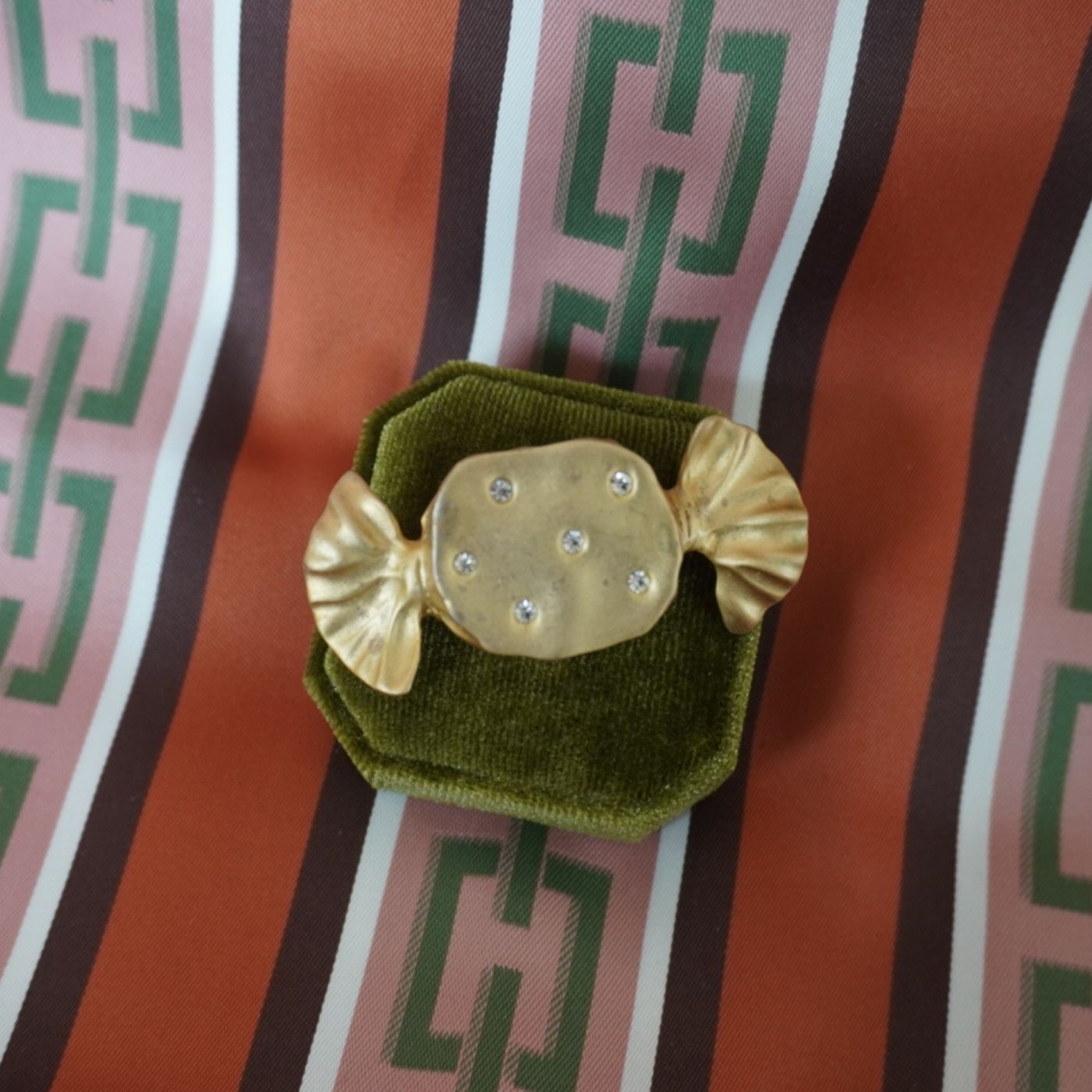 Vintage Wrapped Candy Pin Brooch