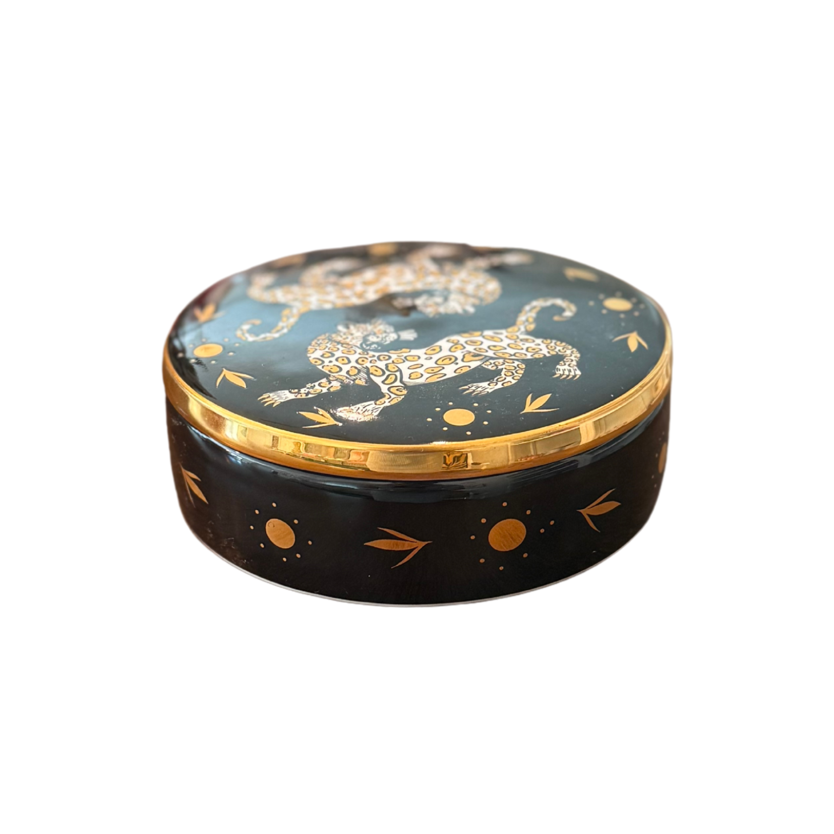 Leopard Horizon Round Ceramic Dish