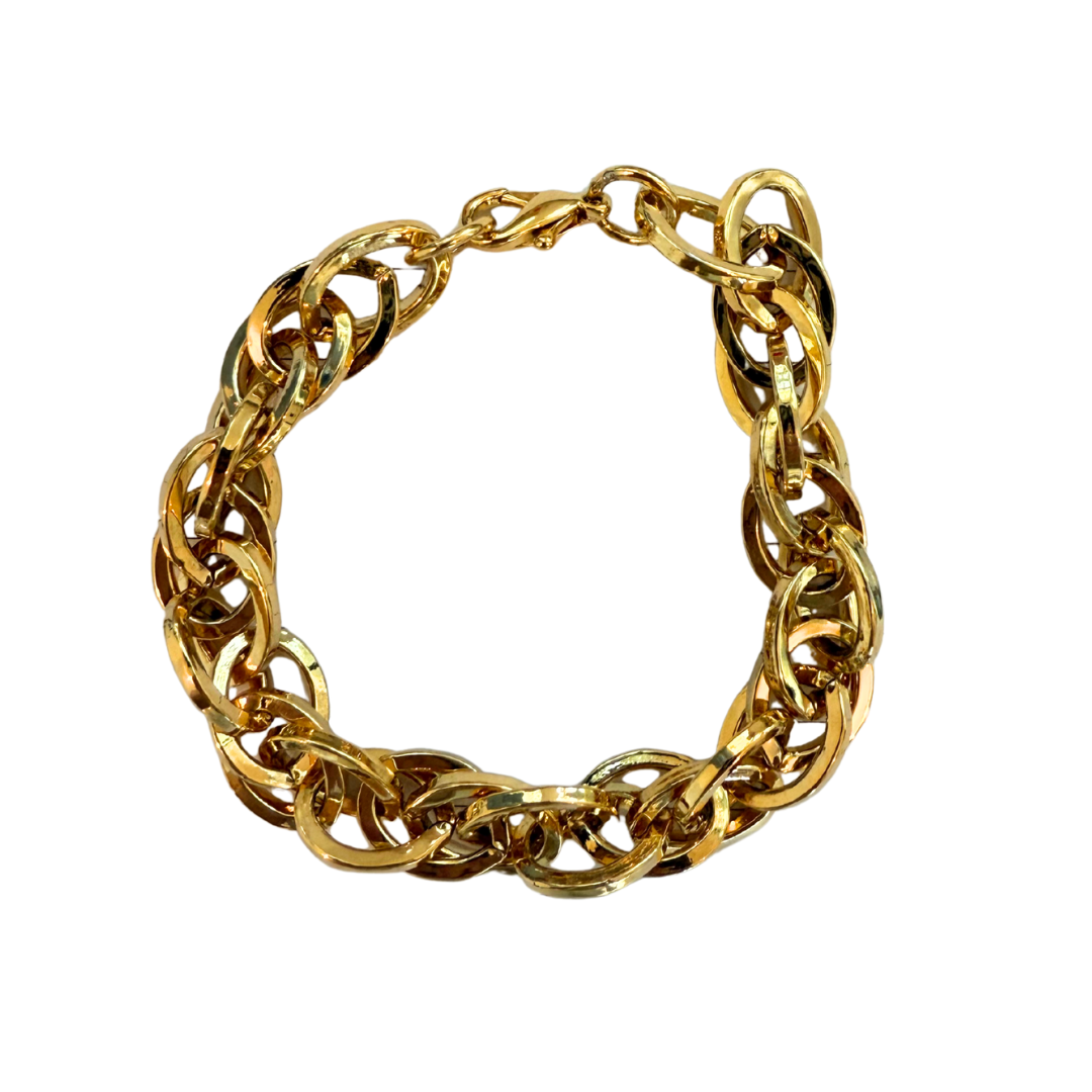 Vintage 1980-90s Gold Tone Chunky Link Bracelet