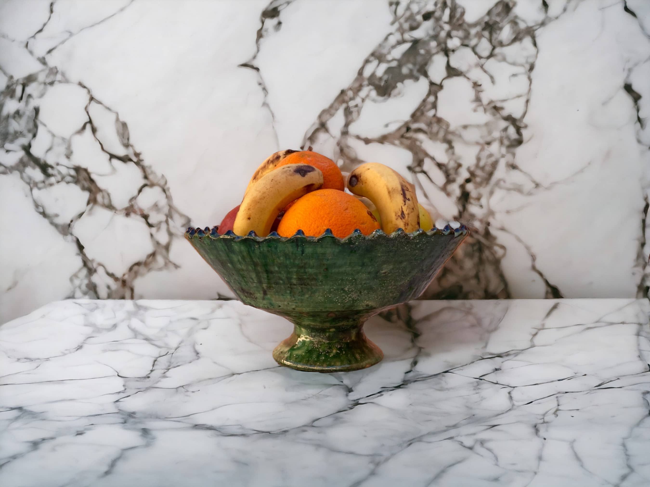 Tamegroute Pedestal Bowl - 6" x 4"