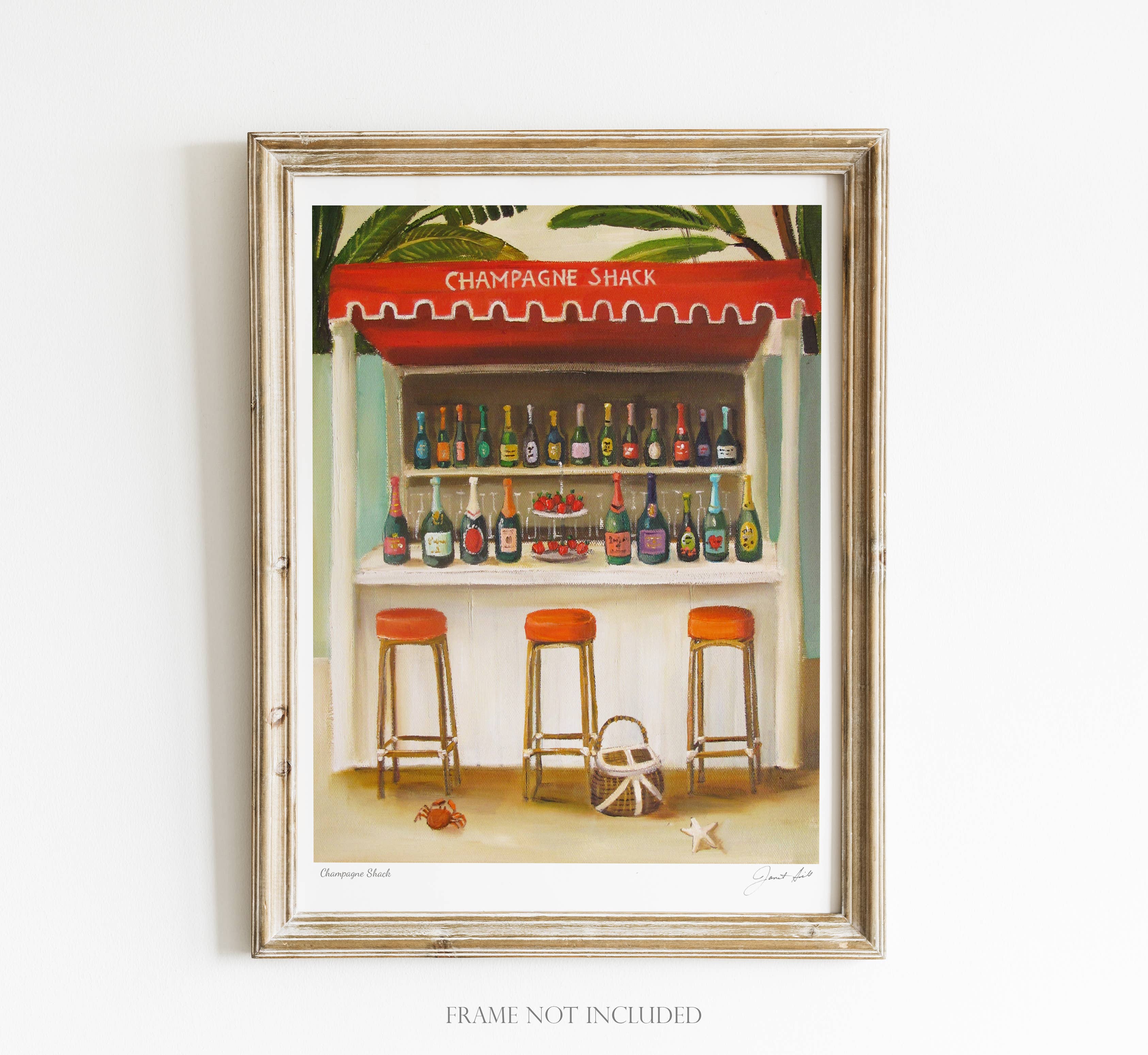Champagne Shack Art Print - 8.5 X 11