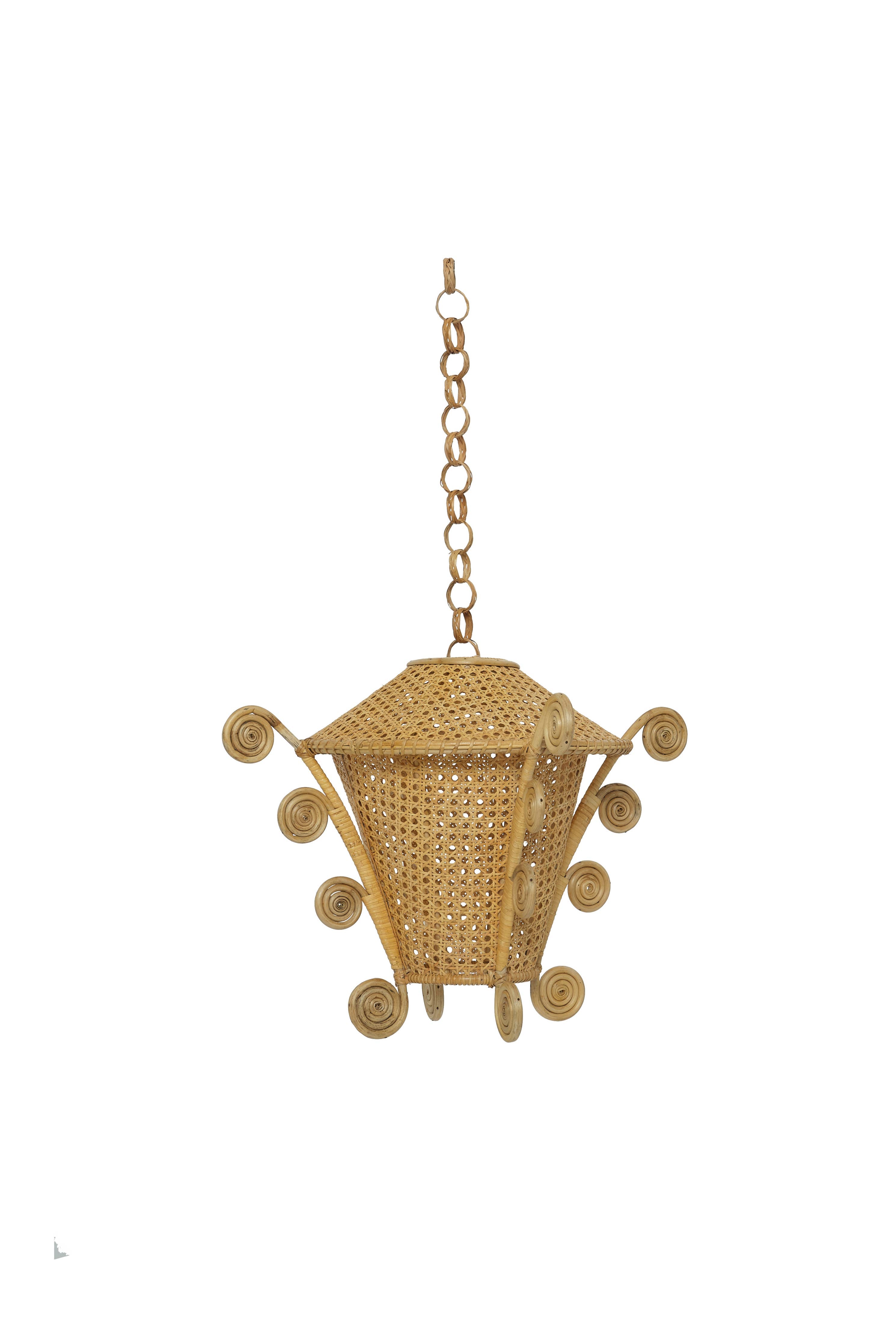 Island Scroll Rattan Chandelier