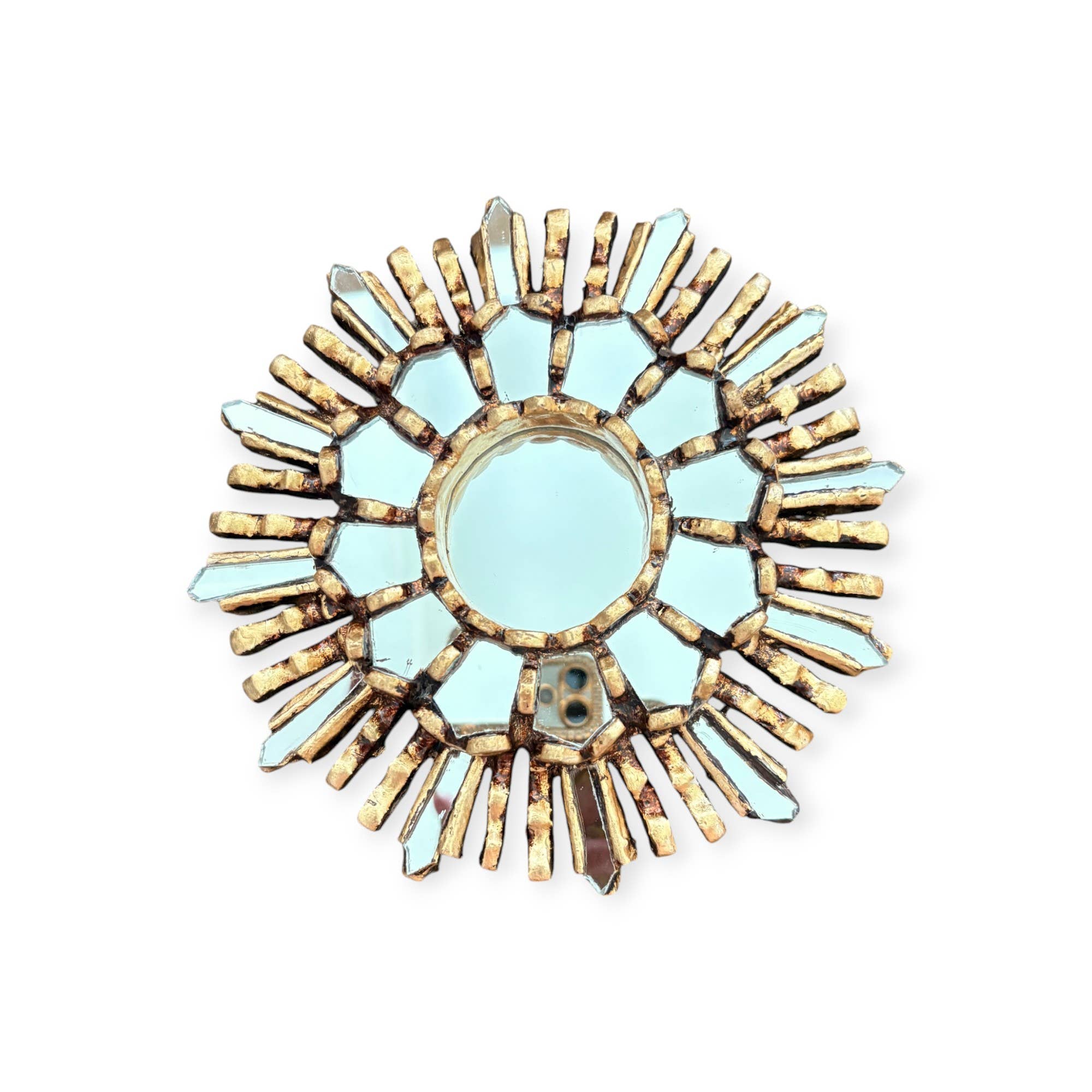 Gilded Sunburst Mirror - 8”