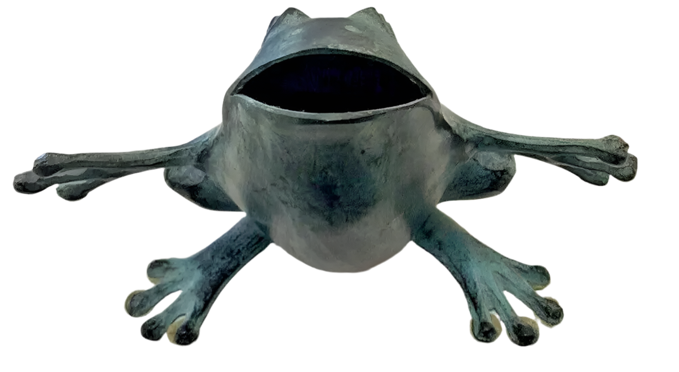 Whimsical Verdigris Frog