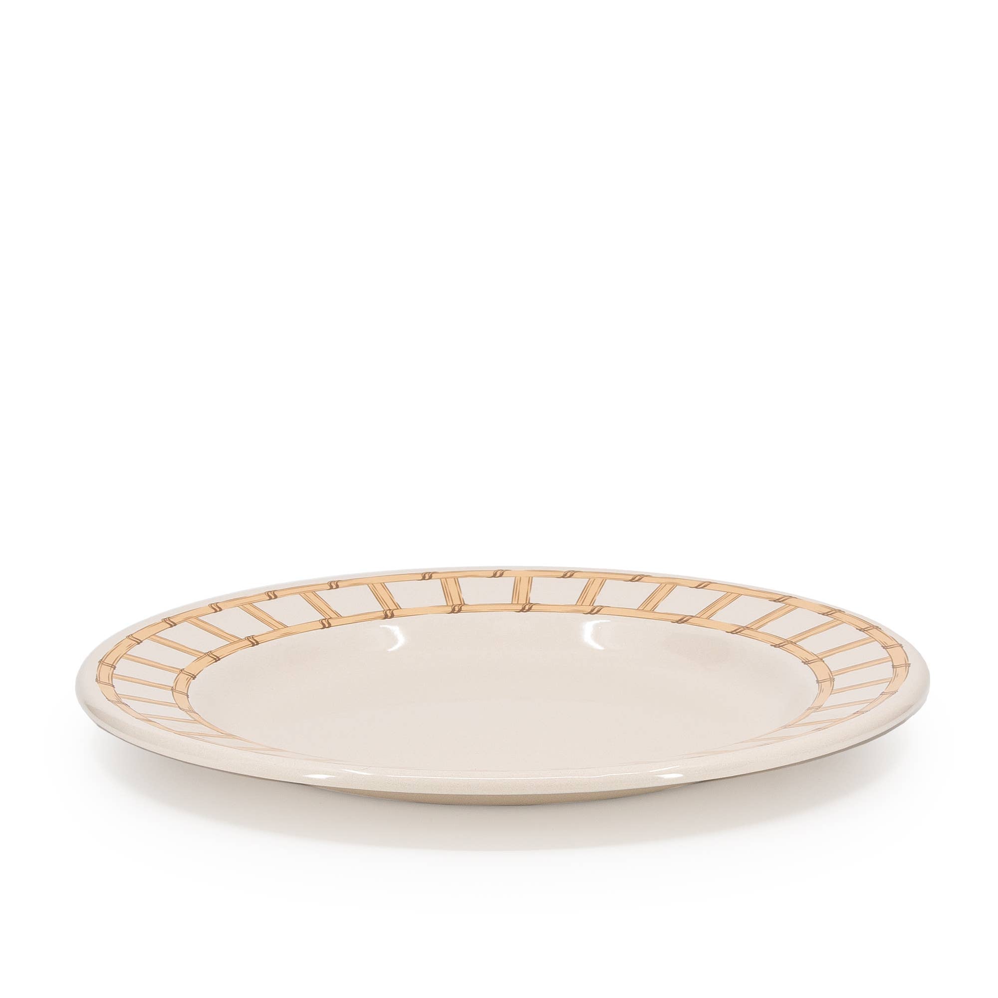 Domino x CCH Wicker Enamelware Dinner Plate: Almond