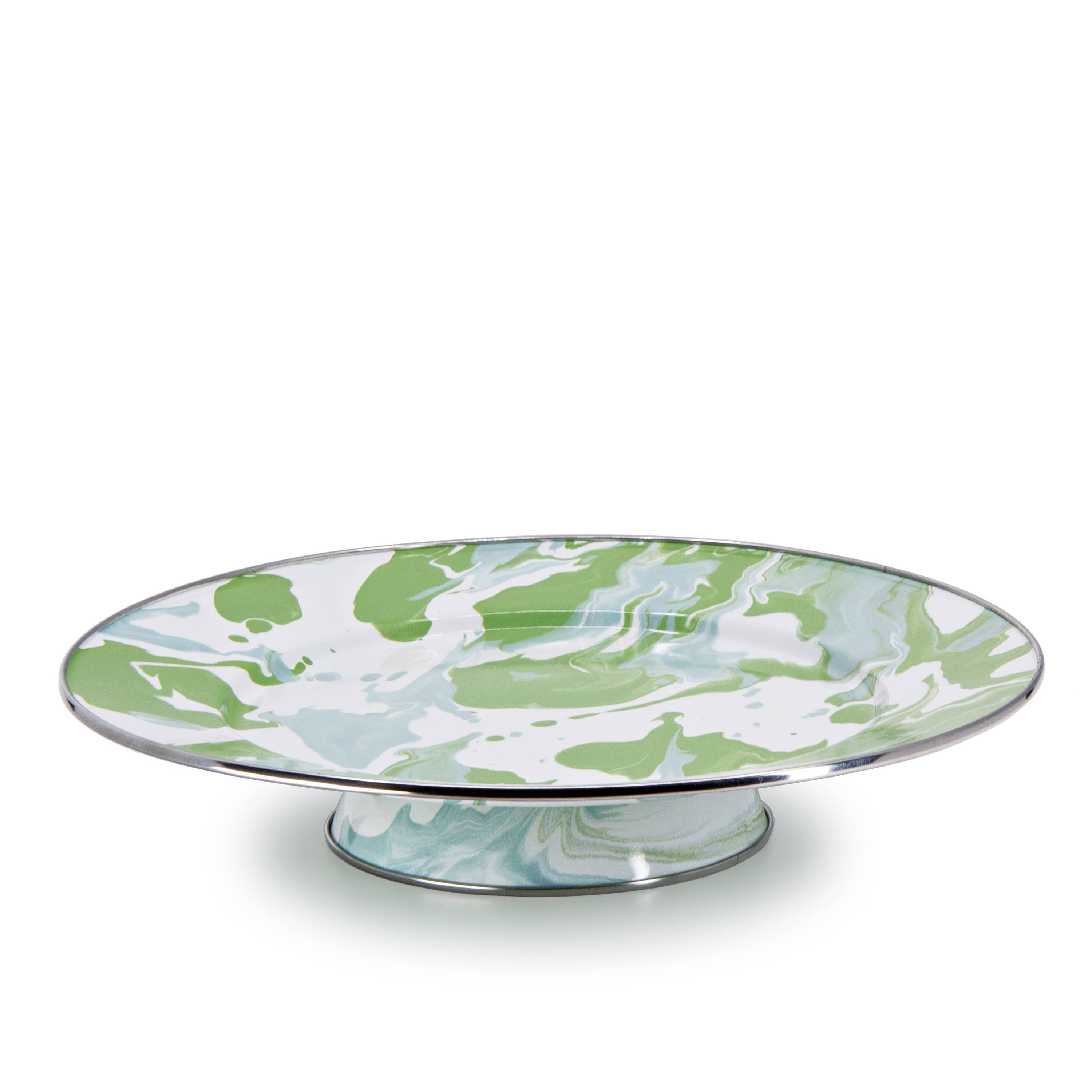 Golden Rabbit Enamelware Modern Monet Cake Plate