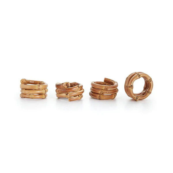 Bamboo Napkin Rings - Set of 4
