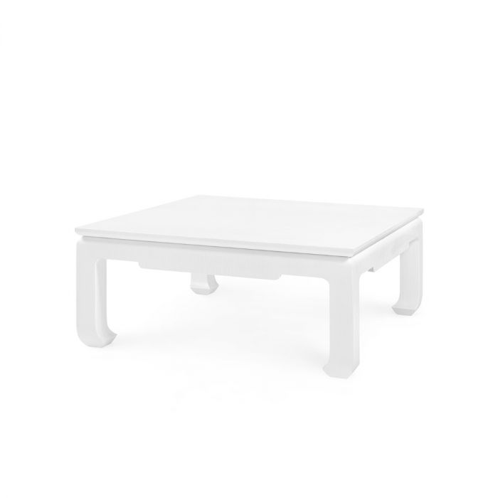 Large Square Raffia Coffee Table, Vanilla