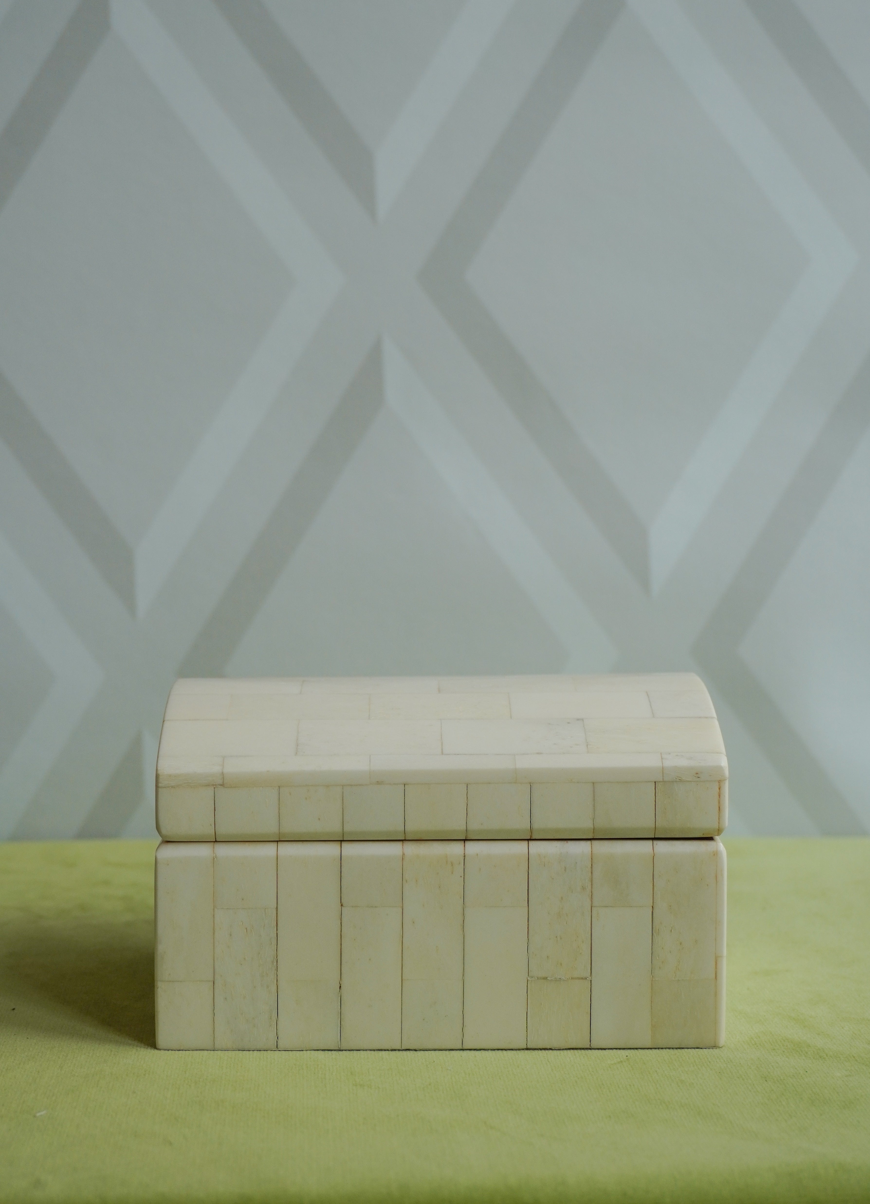 Vintage Domed Bone Inlay Box
