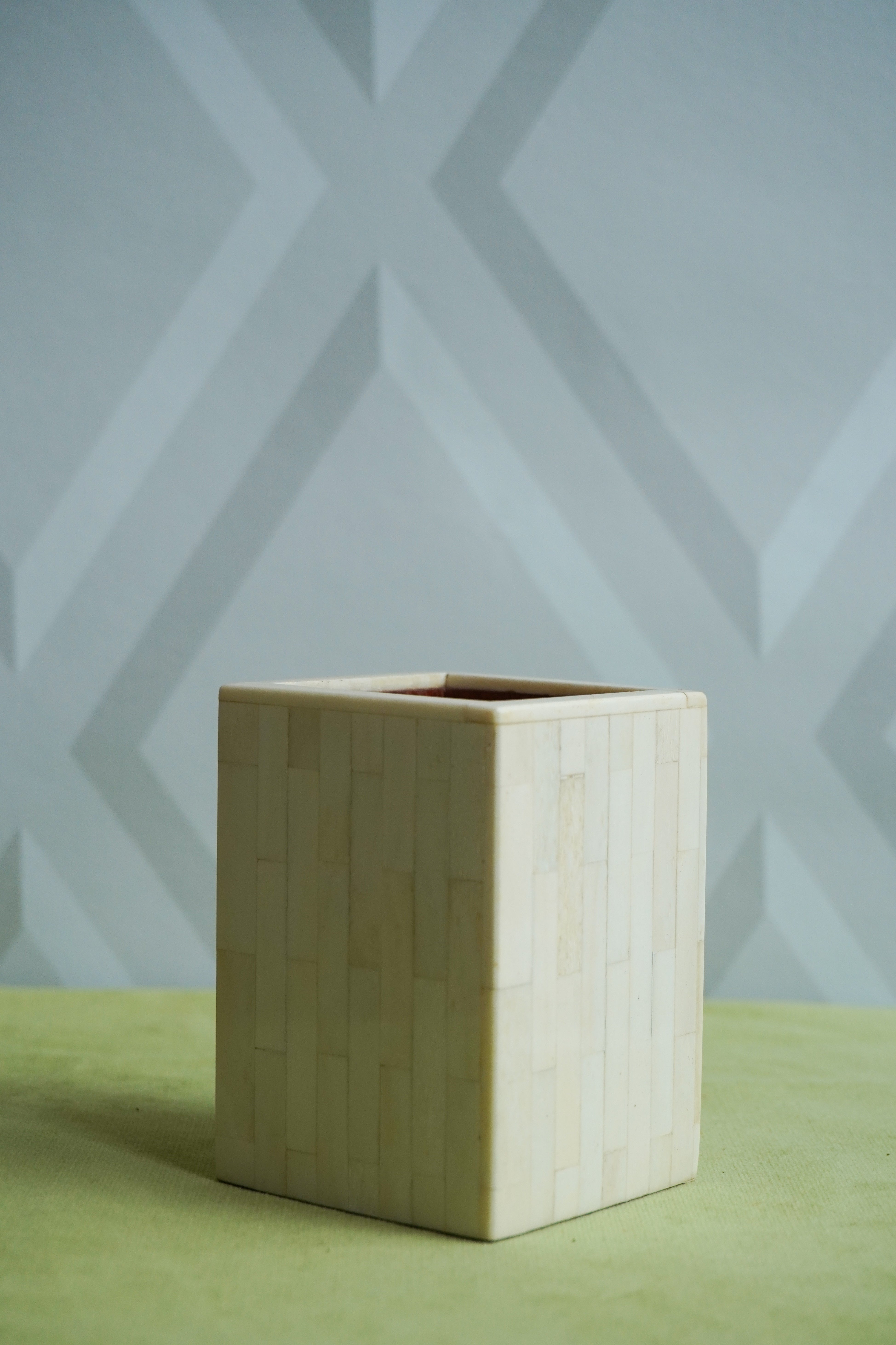 Vintage Bone Inlay Pen & Brush Pot