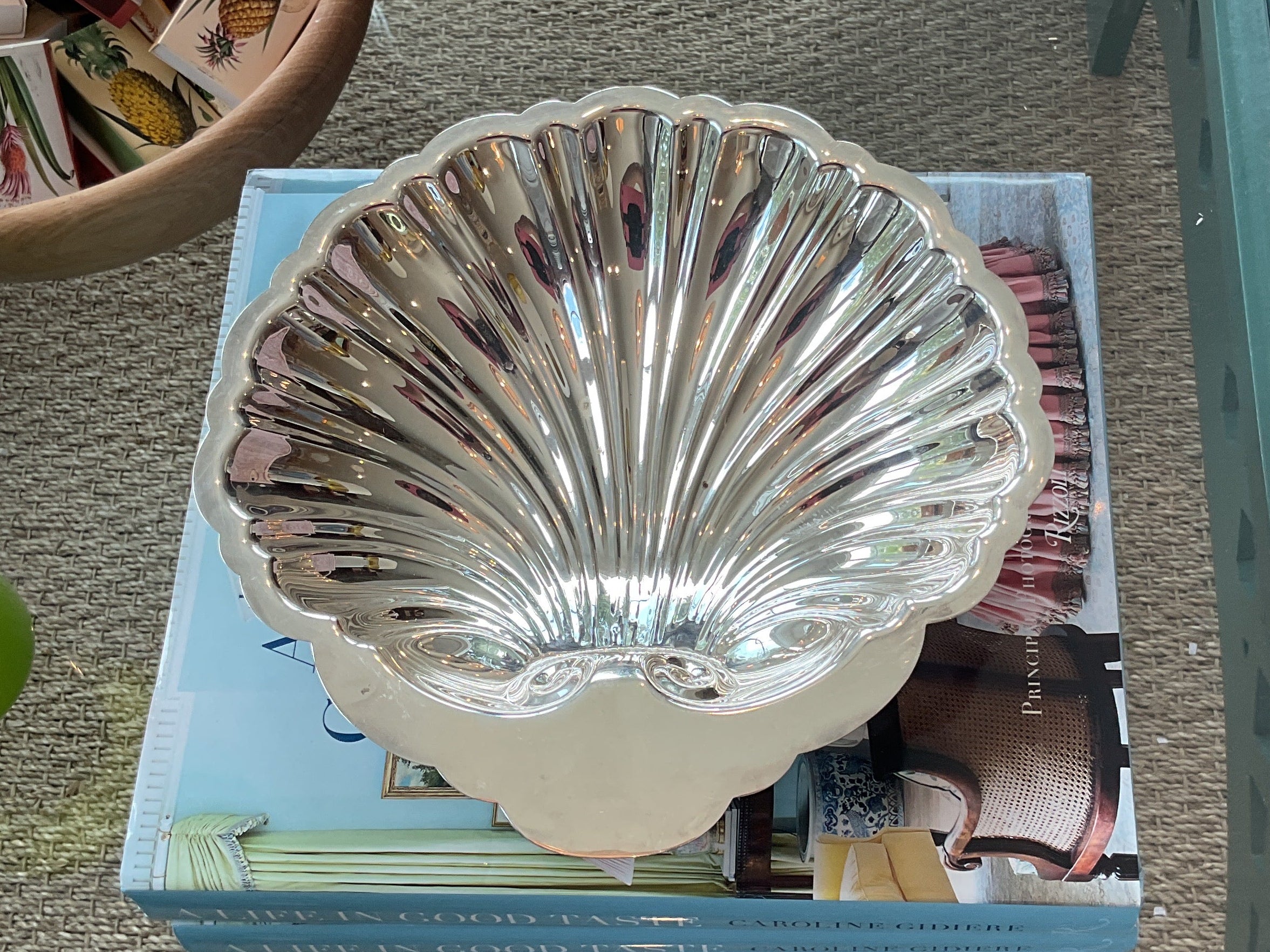 Vintage Silver Shell Dish ￼