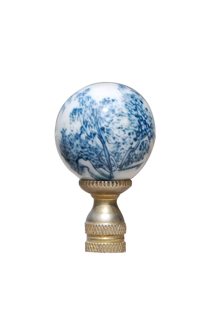 Blue and White Chinoisery Finial
