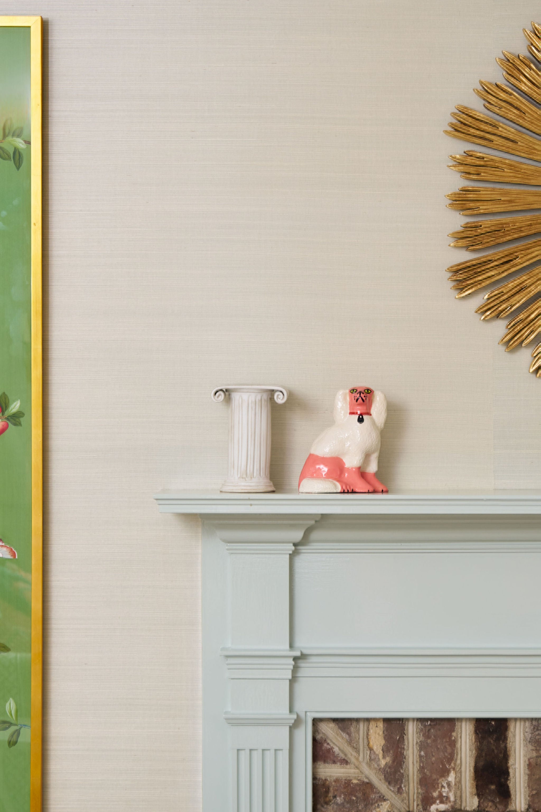 Pair of Pink Staffordshire Dogs