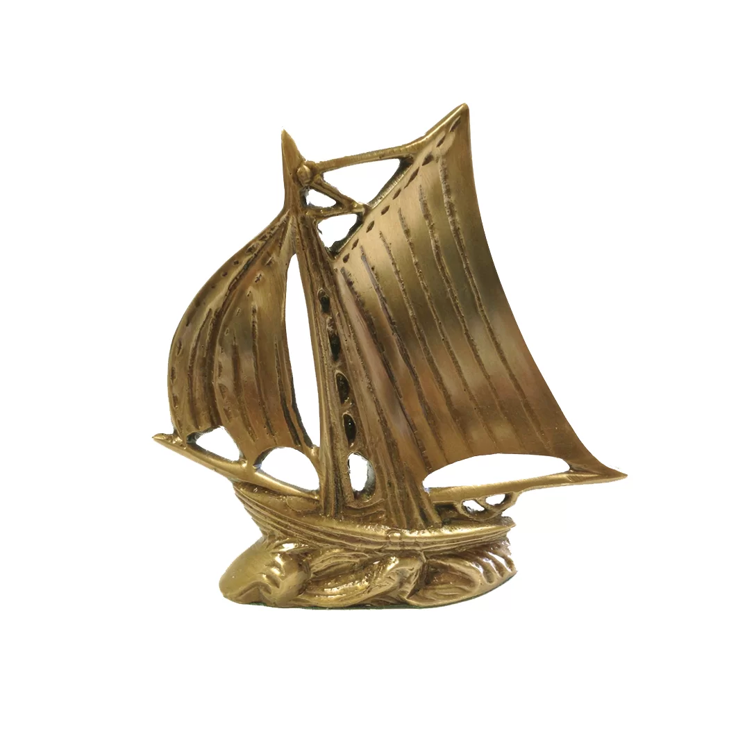 Brass Sailboat Paperweight