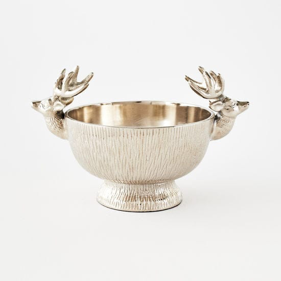 Silver Reindeer Bowl
