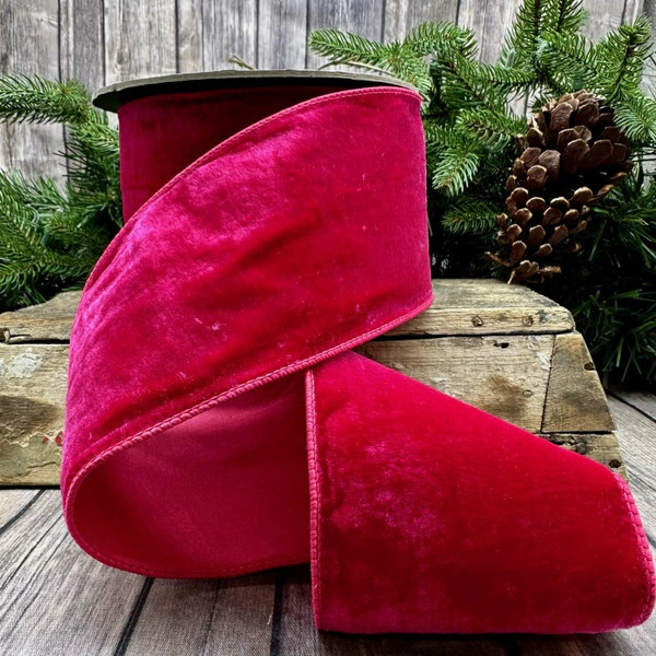 4” Magenta Velvet Ribbon