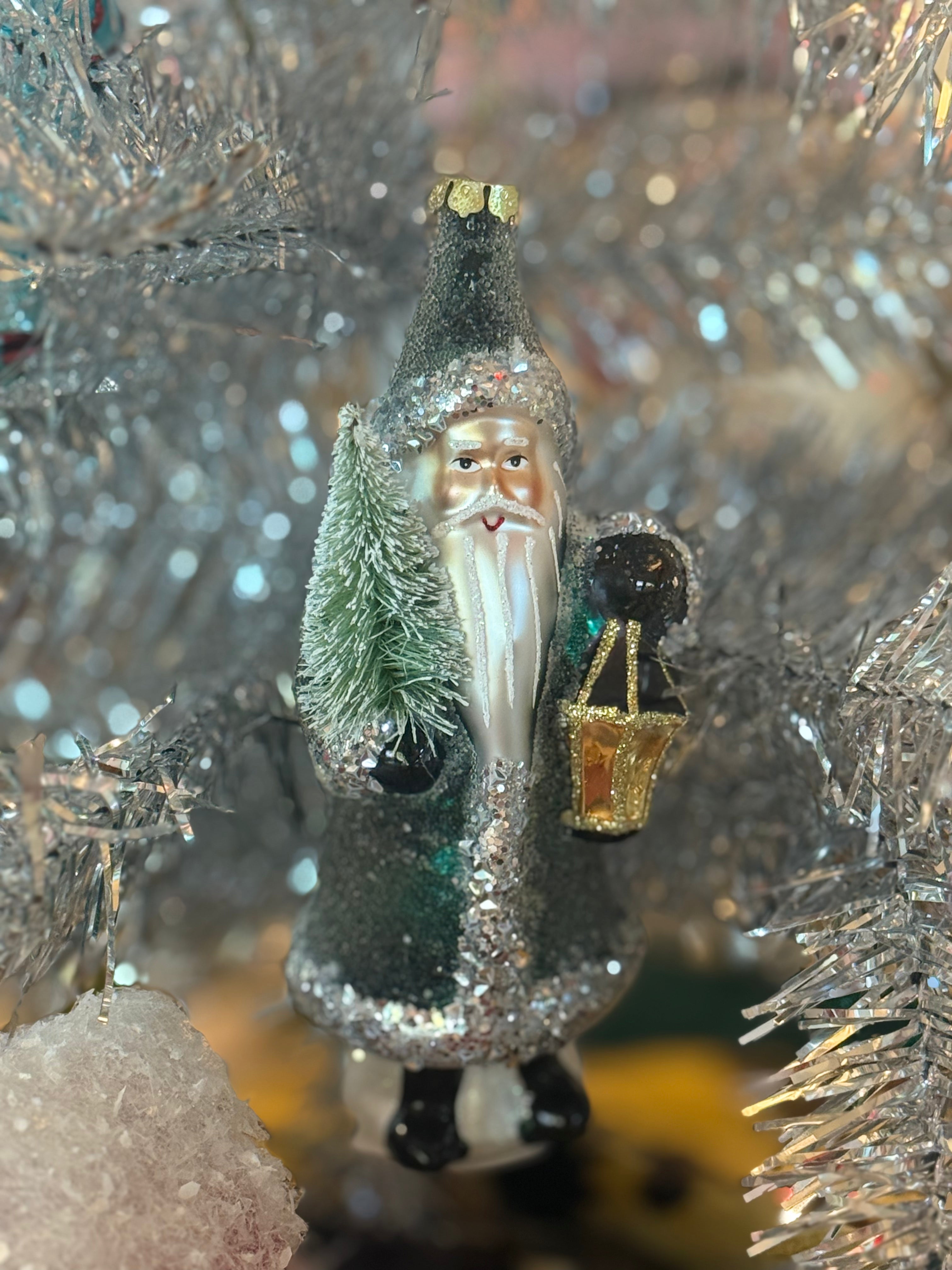 Belsnickle Santa Ornament, Evergreen