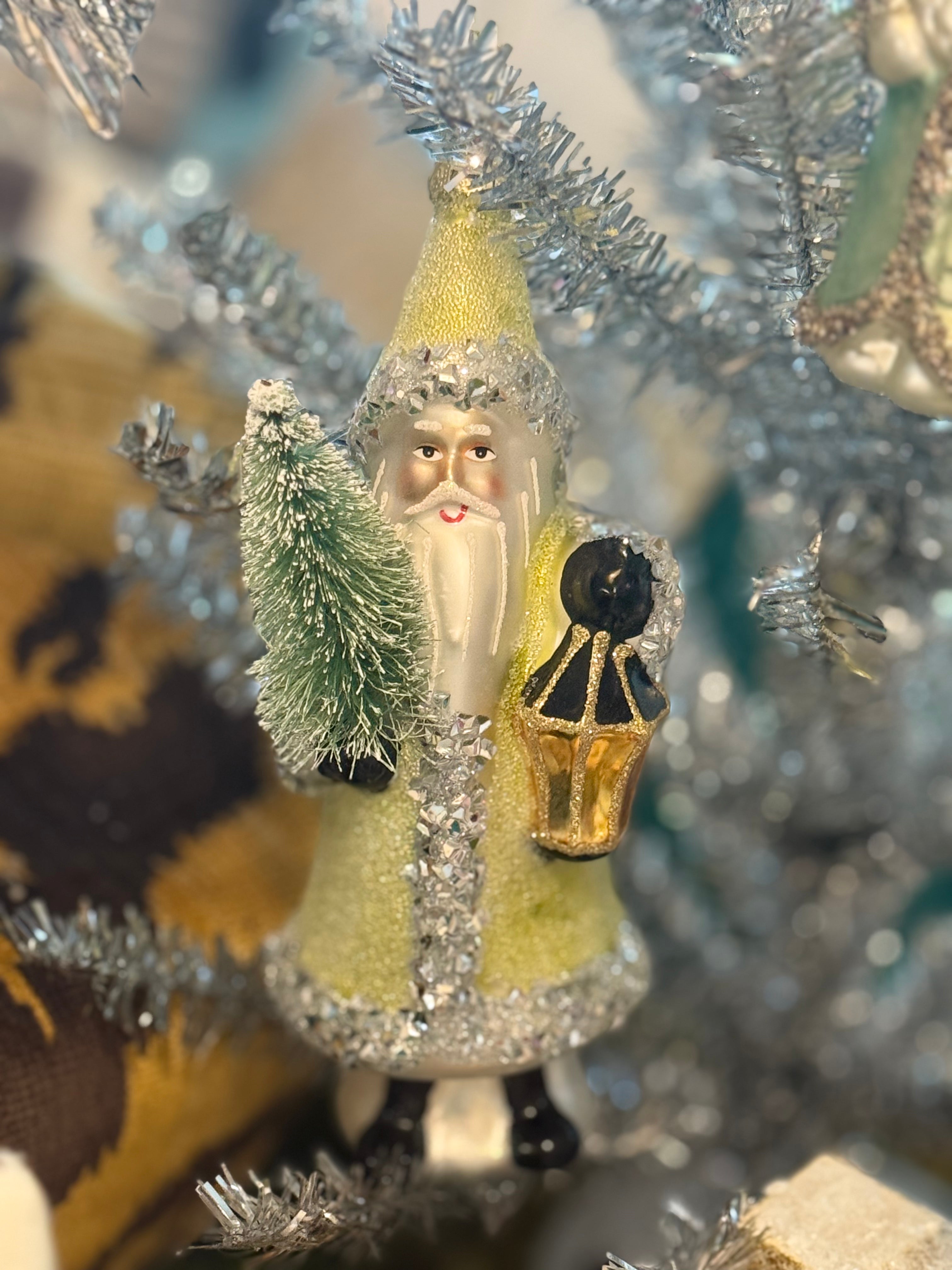 Belsnickle Santa Ornament, Lime