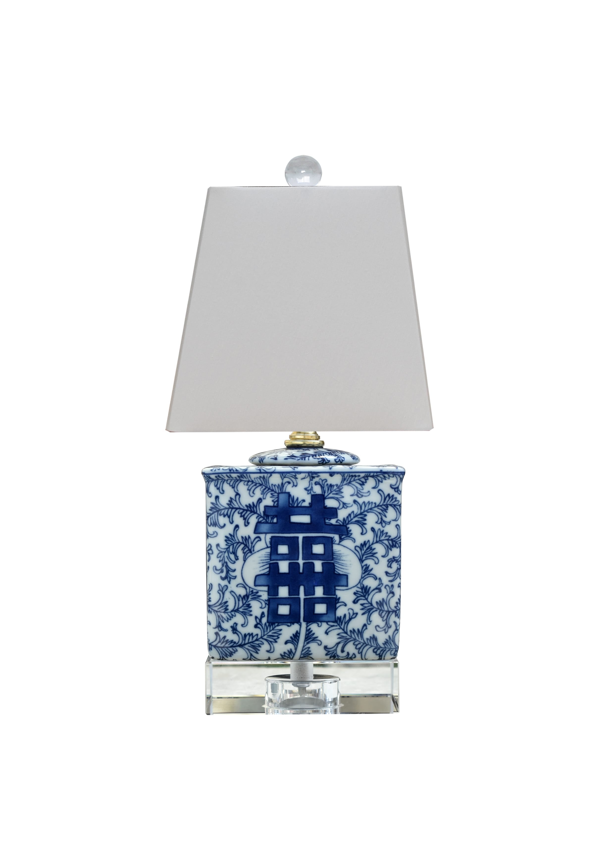 Blue & White Double Happiness Petite Lamp