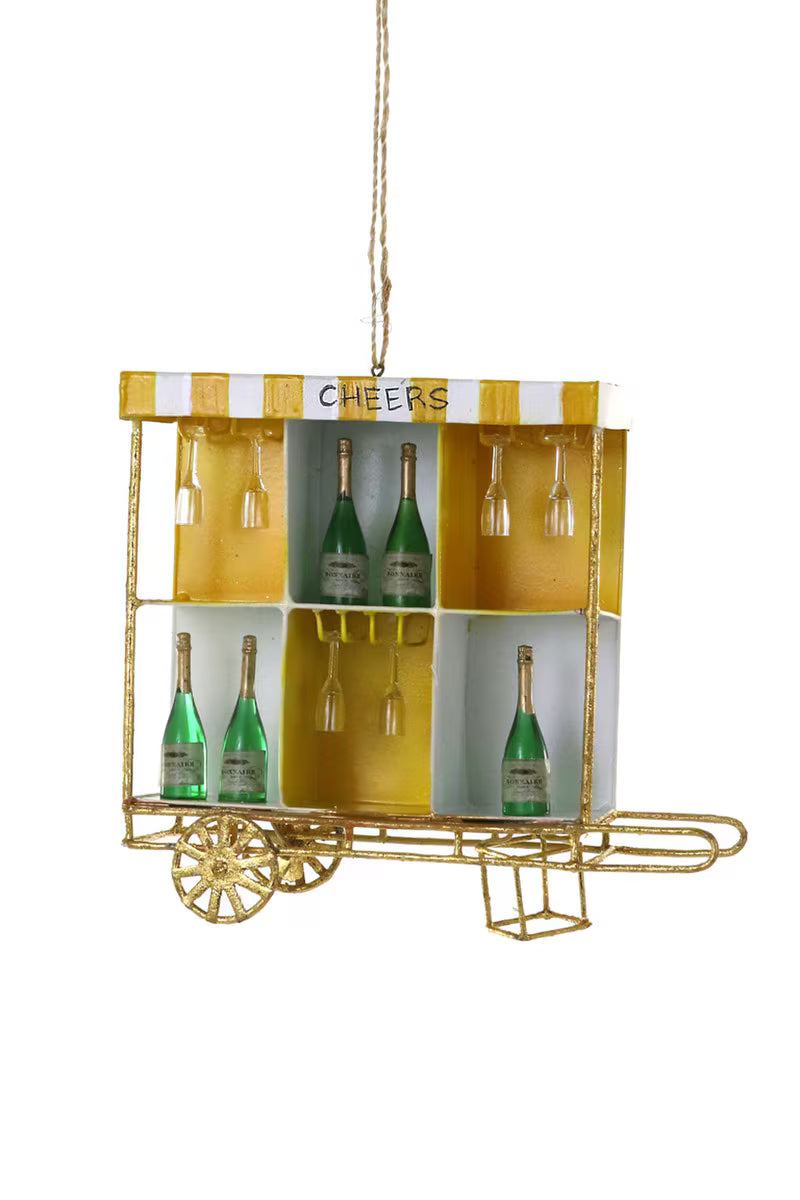 Cheers! Champagne Cart Ornament