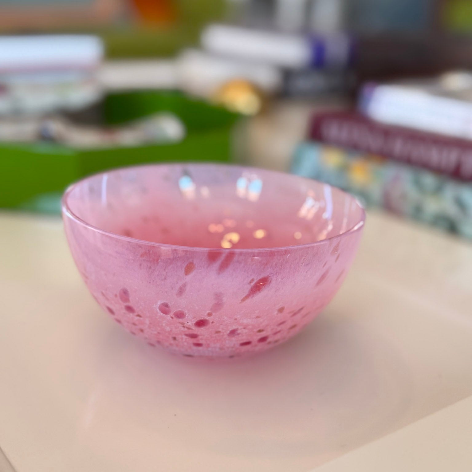 Fabulous Pink Art Glass Bowl