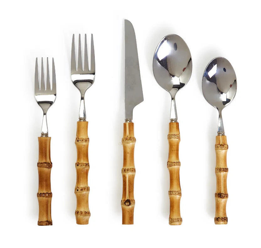Bamboo Flatware Set - Dark Bamboo