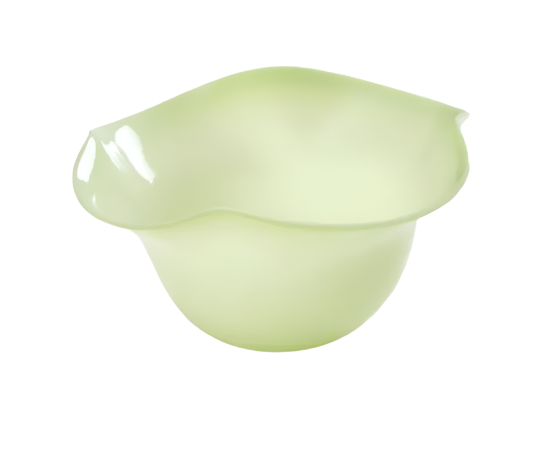 The Antonia Murano Ruffle Bowl - Green
