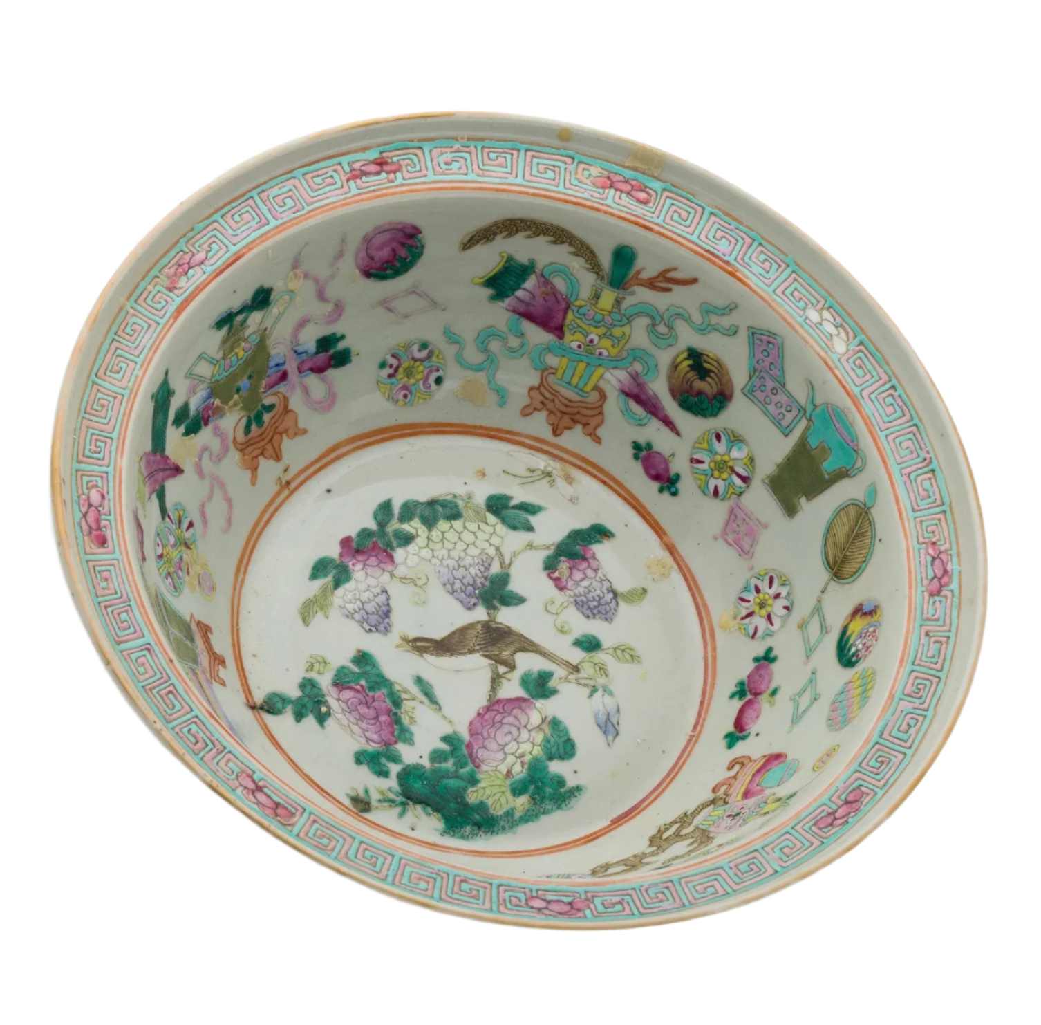 Vintage Chinese Famille Rose Porcelain Bowl