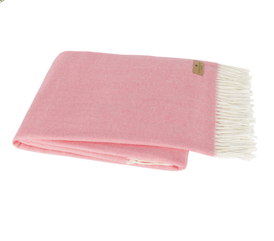 Bubble Gum Cotton Blend Throw