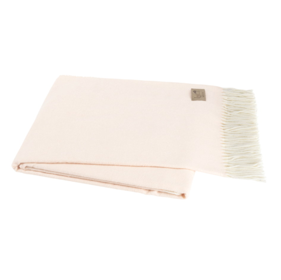 Pink Salt Cotton Blend Throw