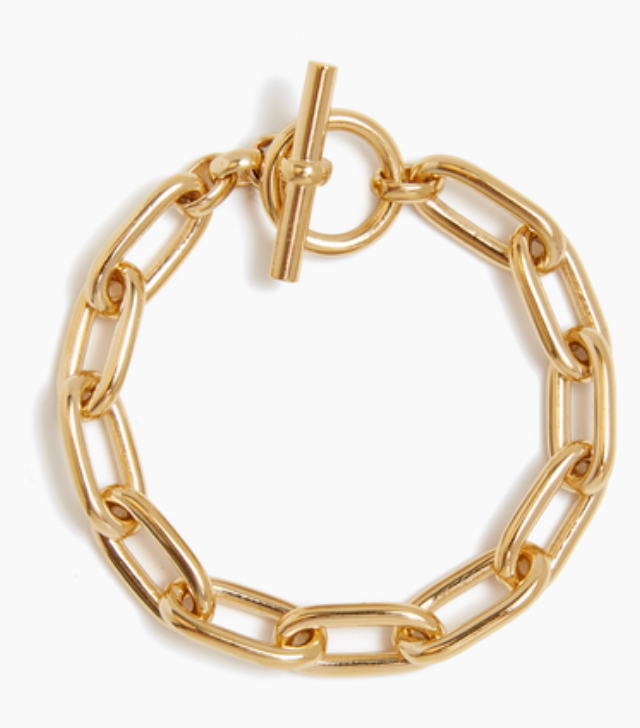 Oval PaperclipToggle Chain Bracelet