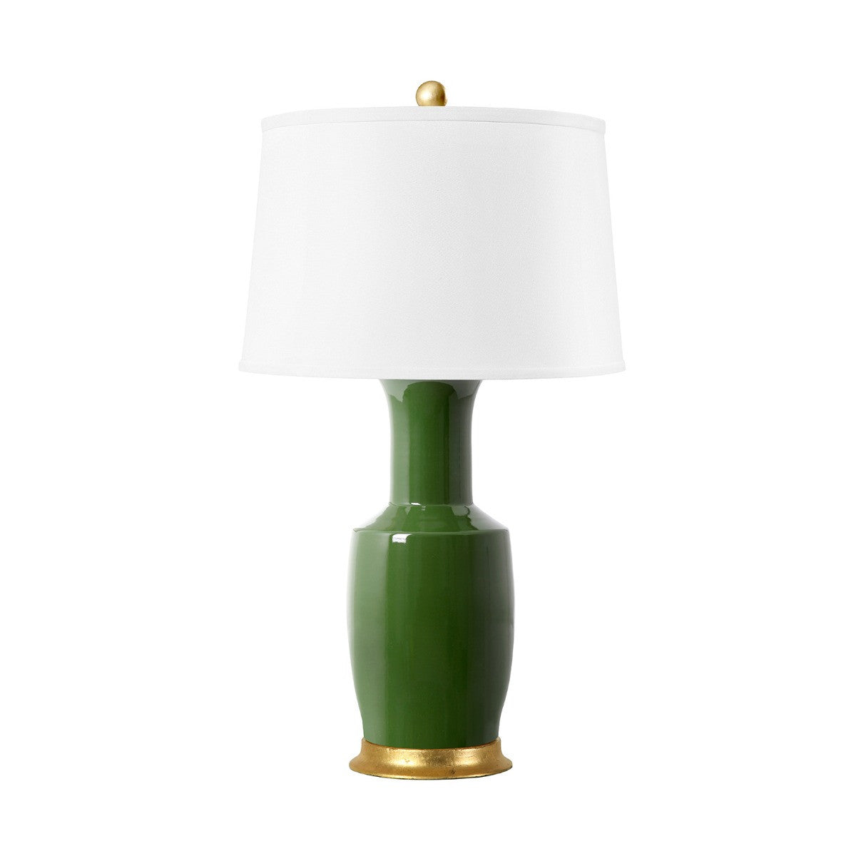 Alia Lamp - Dark Green and Gold