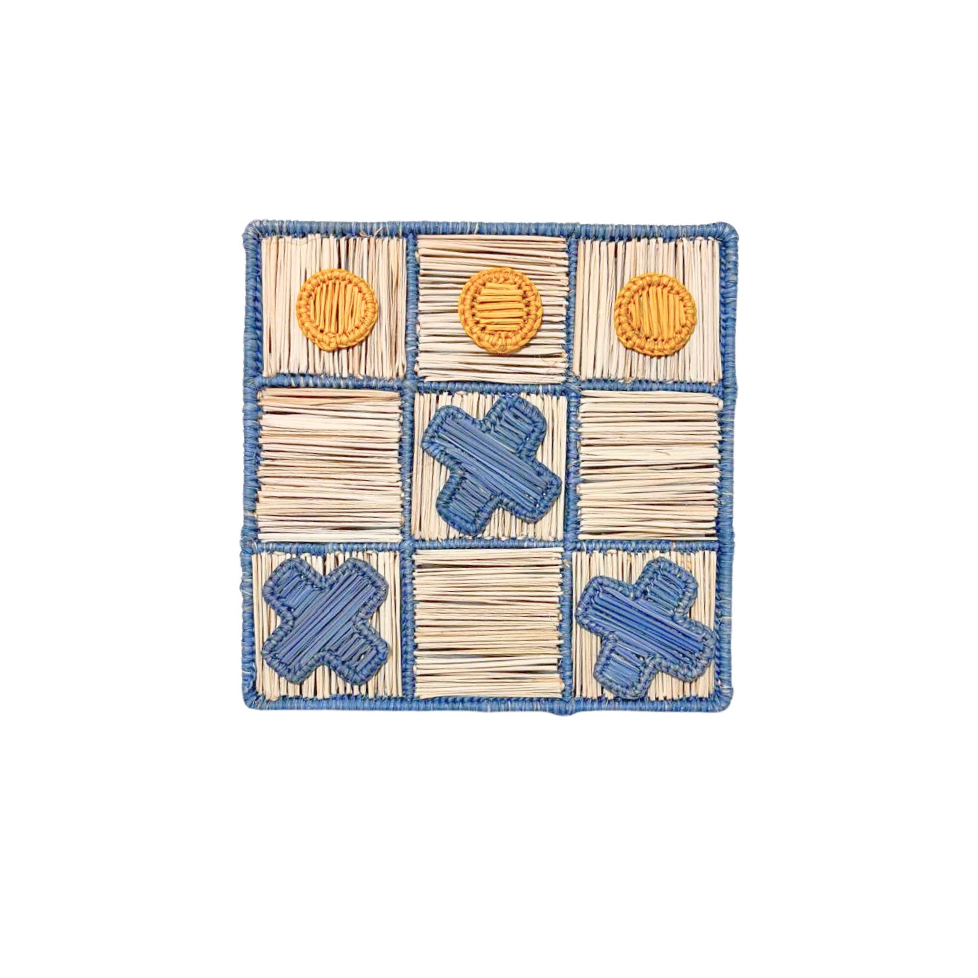 Tic Tac Toe Board Game - Blue/Natural