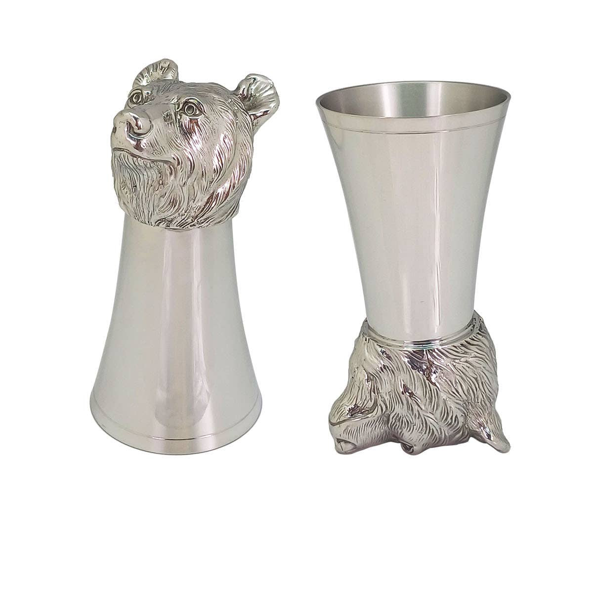 Bear Pewter Stirrup Cup