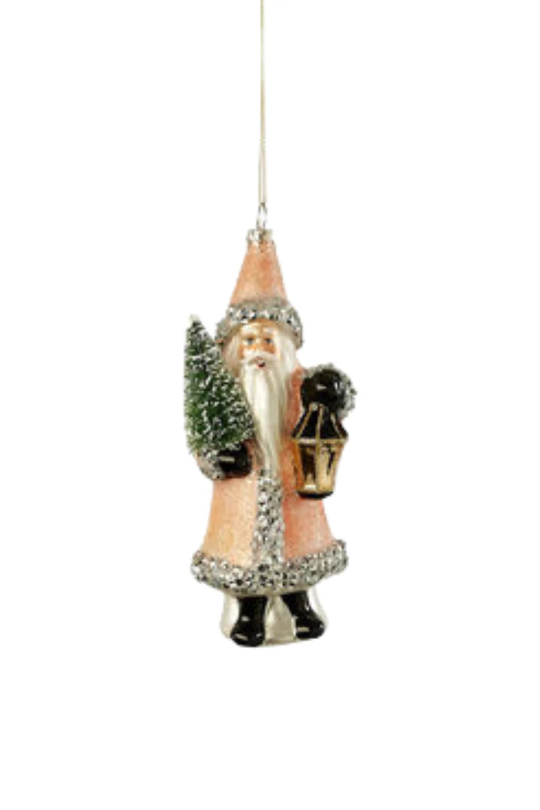 Belsnickle Santa Ornament, Pink