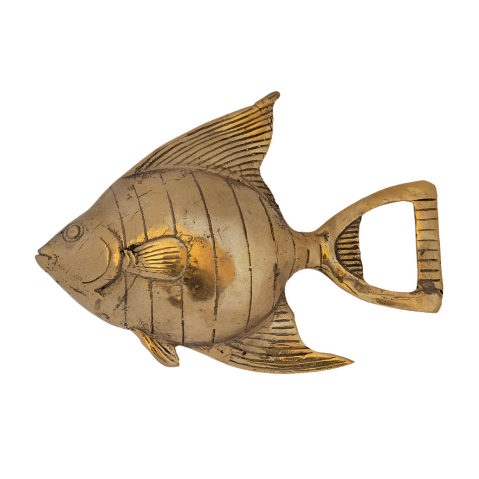brass fish bottle opener