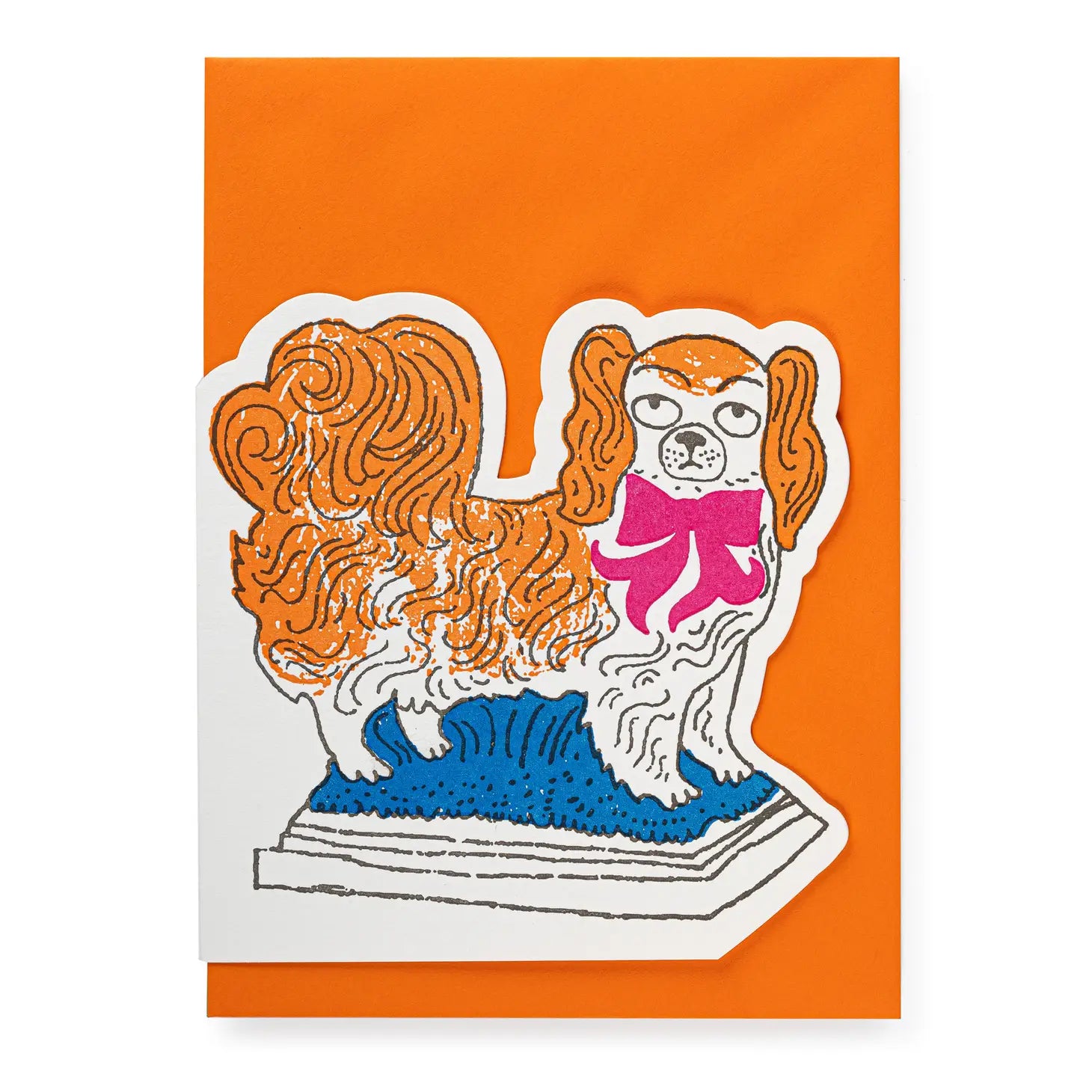 Pekinese Long Cutout Greeting Card