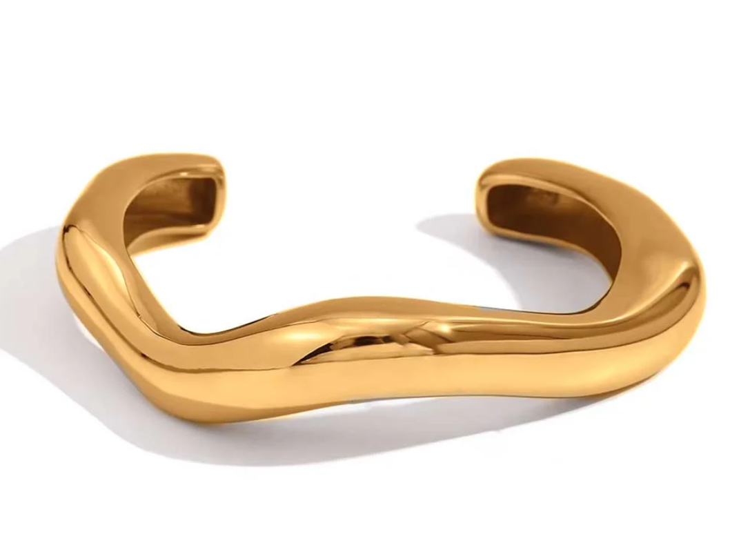 Editorial Chunky Organic Cuff Bracelet