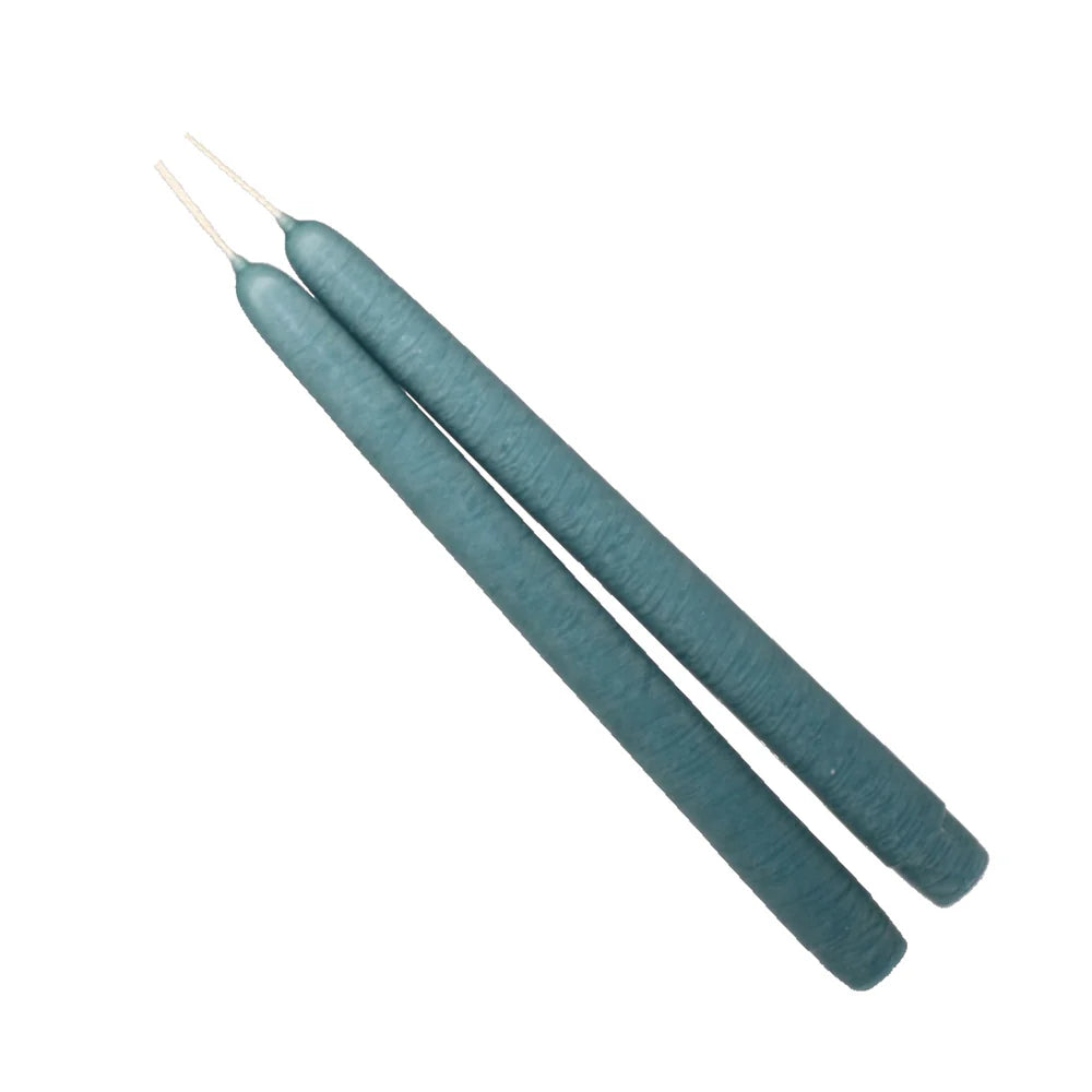 Colonial Blue Taper Candles - Set of Two