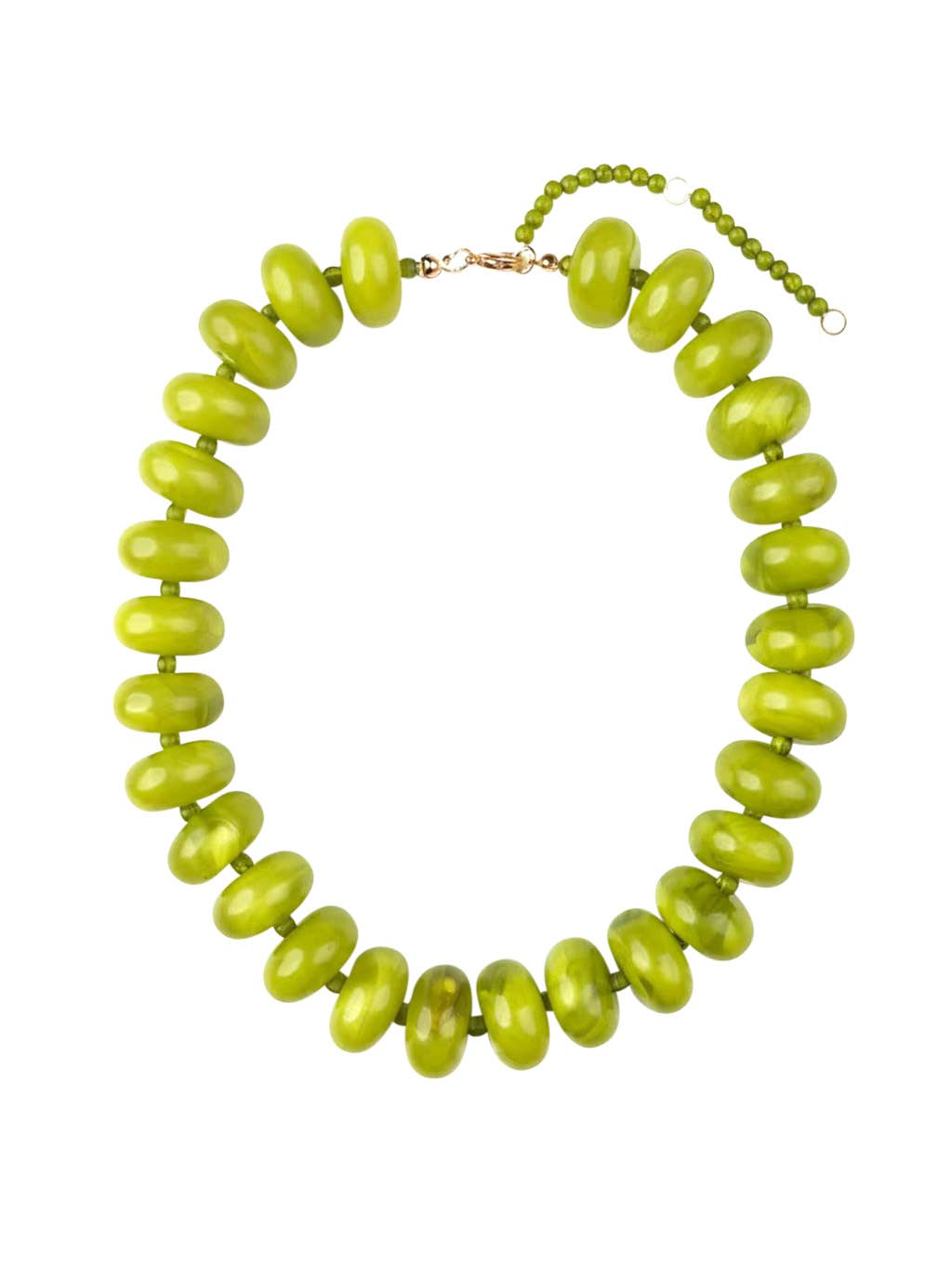 Chartreuse Bailey Chunky Beaded Necklace