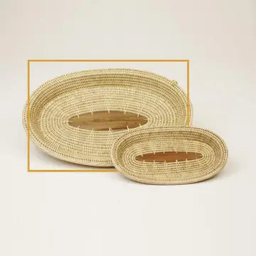Large Rattan Oval Tray