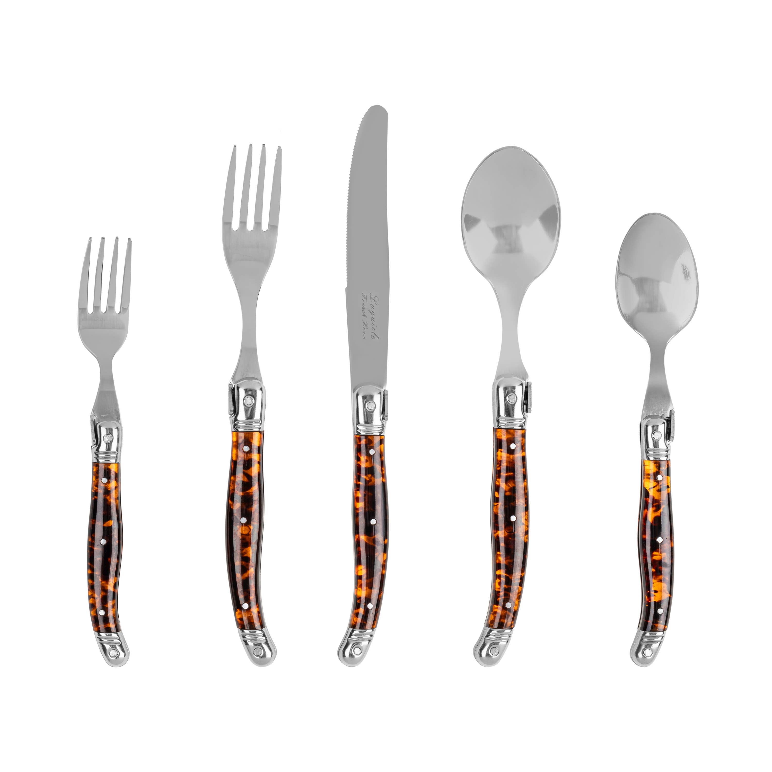 Tortoise Shell 20-Piece Flatware Set