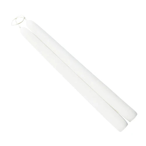 Stark White Taper Candles- Set of Two